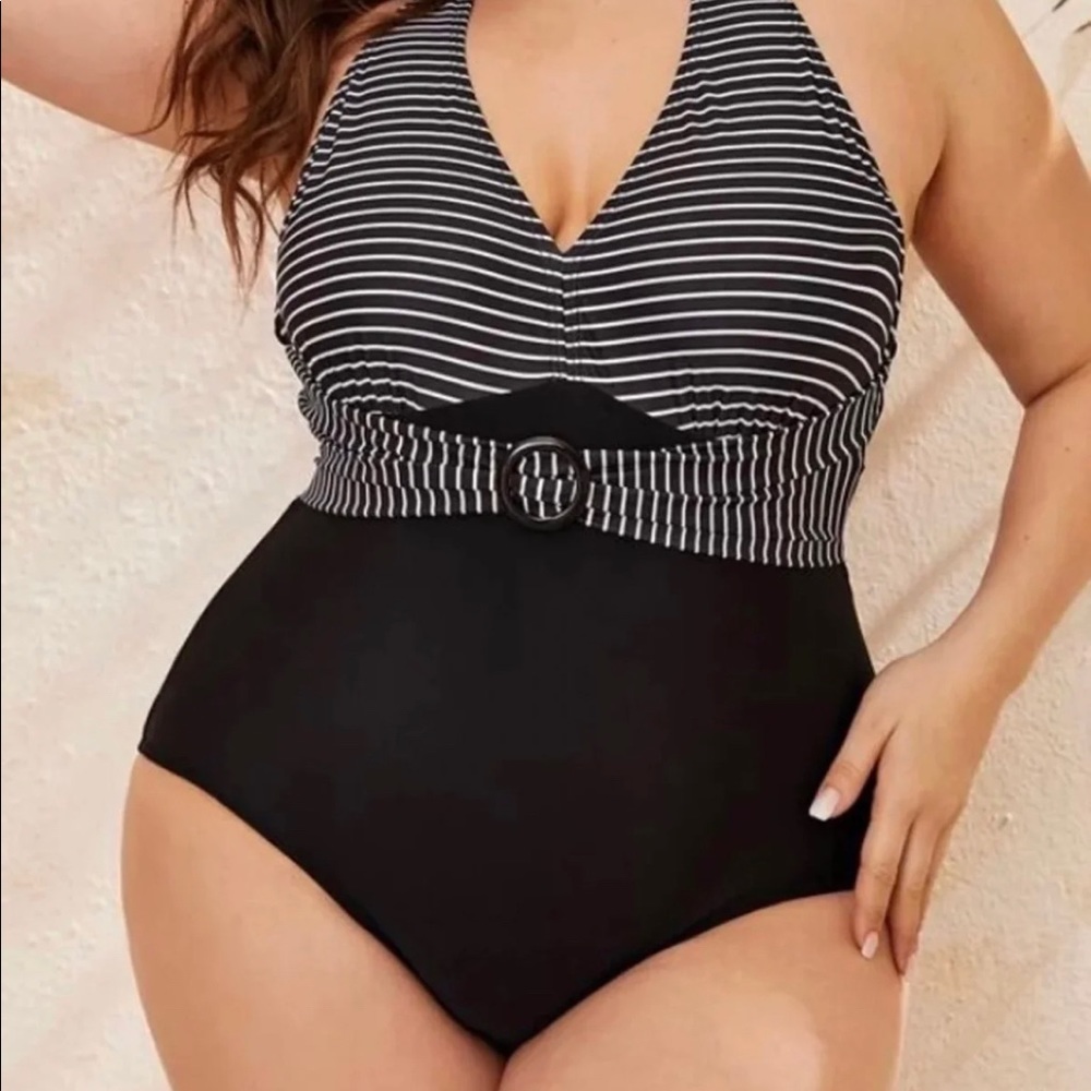 Nautical swimsuit 2X new